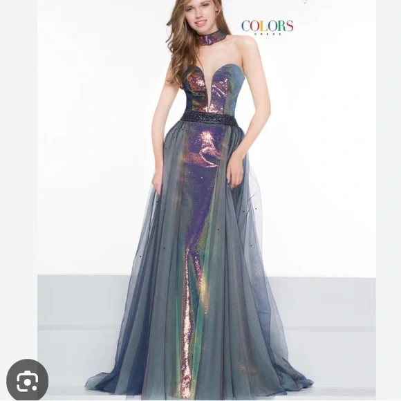 NWT Colors Dress 2048 Conspicuous Mermaid Gown Size 8. - Picture 3 of 4